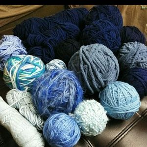 RESERVED - Blue Mixed Yarn Lot